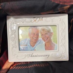 Malden White 50th Anniversary Frame